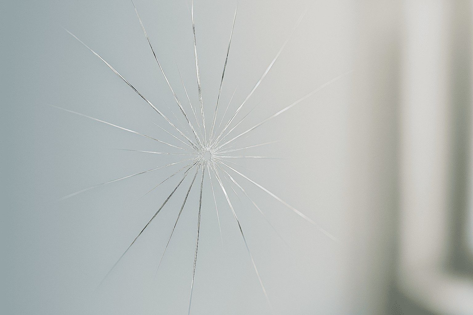 Close-up of cracked glass.
